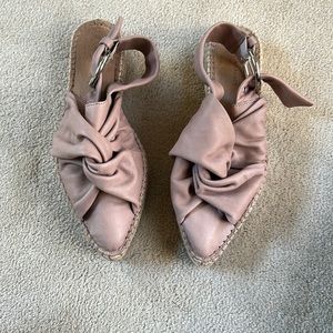 All Saints - barely worn closed toe sandal. Nude Pink.